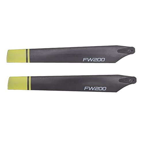 Lybunair 2 Stück RC-Hubschrauber-Propeller, Hochleistungs-Ersatzteil, RC-Hubschrauber-Rotorblatt für FW200 (Yellow) von Lybunair