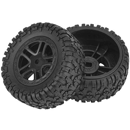 Lybunair 2 Stück RC Truck Gummireifen mit Naben Radreifen Set, RC Car Reifen Modellauto Gummireifen für 9301 1/18 1/24 Scale RC Crawler Car SCX24 Lybunair 2 Stück RC Truck Gummireifen mit Naben Radreifen Set, RC Car Reifen Modellauto Gummireifen für 9301 1/18 1/24 Scale RC Crawler Car SCX24 von Lybunair