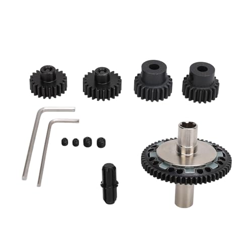 Lybunair 57T 0,8MOD Slipper Gear Set, gehärteter Stahlkonstruktion, umfasst 20T und 21T Motorräder, kompatibel mit 1/10 und 1/8 Skala 4S RC -Autos (Black) von Lybunair