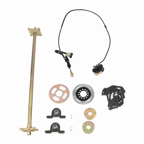 Lybunair Go Kart Hinterachetkit, 850 mm Länge, 19 teiliges Set mit Bremsbaugruppe, Kettenrad und Kette, kompatibel mit 50 ° C, 70 ° C, 90c C ATVs von Lybunair