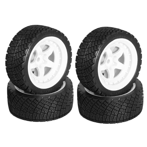 Lybunair RC Auto Gummireifen, 4 teiliges Ersatzset, 110 mm Durchmesser, kompatibel mit Autotypen, Offroad Racing Tire Kit (-1) von Lybunair