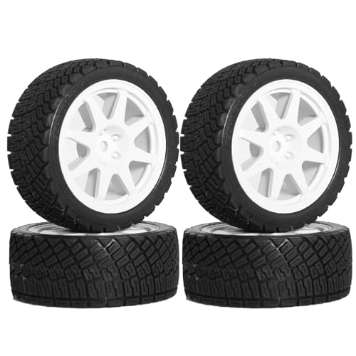 Lybunair RC Auto Gummireifen, 4 teiliges Ersatzset, 110 mm Durchmesser, kompatibel mit Autotypen, Offroad Racing Tire Kit (-2) von Lybunair