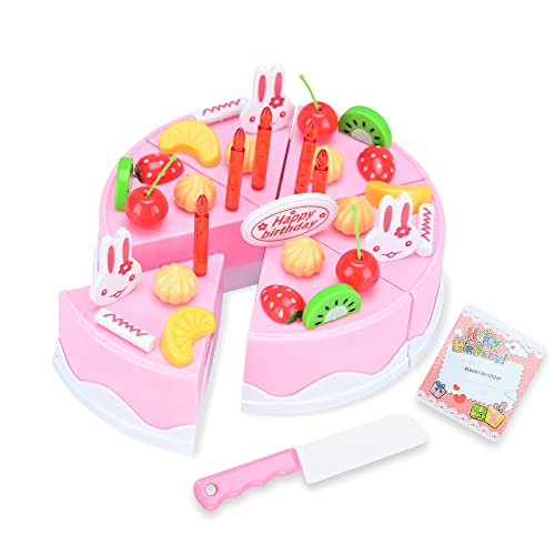 Lychee Lebensmittel Set Spielzeug Spielküche Essen Spielzeug Küchespielzeug für Kinder (Schneiden Kuchen gesetzt) (Rosa) von Lychee
