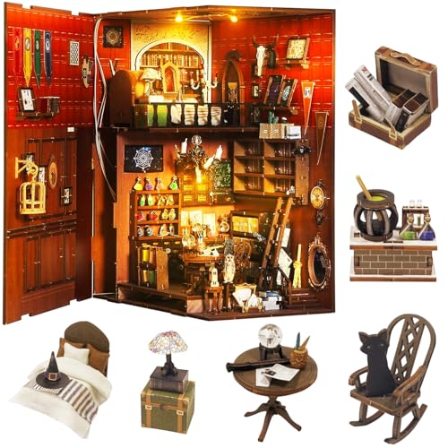 Lycidae DIY Magical World Book Nook Kit & Dollhouse Craft Kits für Erwachsene DIY Miniature House mit Licht, 3D Puzzle Buchstützen aus Holz, Kreative Geschenkdekoration für Erwachsene ab 14+ Lycidae DIY Magical World Book Nook Kit & Dollhouse Craft Kits für Erwachsene DIY Miniature House mit Licht, 3D Puzzle Buchstützen aus Holz, Kreative Geschenkdekoration für Erwachsene ab 14+ von Lycidae