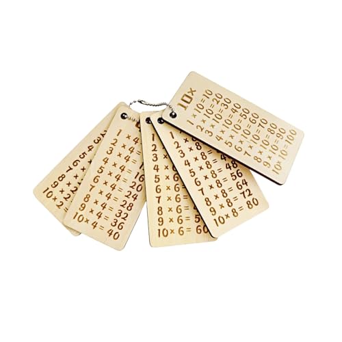 Lyivisk 1x1 Lernkarten aus Holz Multiplikation Einmaleins Lernhilfe für Kinder Rechenhilfe 10x5 cm ideal für Jungen und Mädchen Schüler von Lyivisk