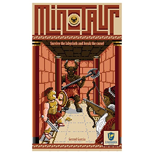 Minotaur – Lynnvander Studios, arbeiten Sie zusammen, um den Fluch des Minotaurs zu brechen und dem Labyrinth in diesem kooperativen 8-Bit-Brettspiel zu entkommen, 45 Minuten Spielzeit, ab 14 Jahren von Lynnvander Studios