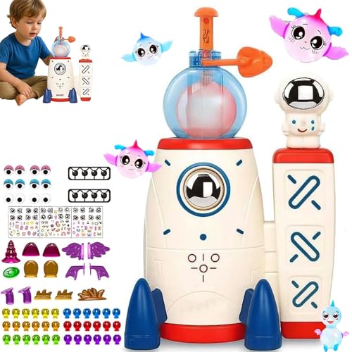 170 Pcs Diy Balloon Space Rocket Kit,DIY Ballon Raumrakete Kit, Aufkleber Dekorierte Ballons Spielzeug,Make Your Own Luftballons-Nano-Klebeband-Blasen-Sets,Geschenke Für Kindergeburtstag-1set von Lyoveu