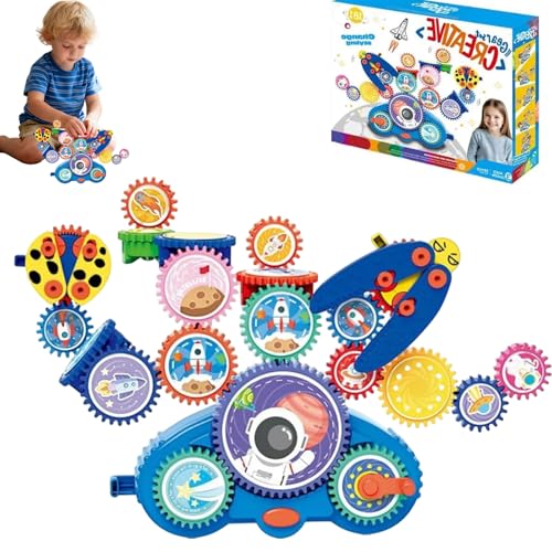 serifik Creative Learning Building Blocks,kreative Gears-bausteine für das Lernen,Kreatives Lernen Bausteine, Blöcke Bauspielzeug, Vorschule Lernen Sensorische Montessori Spielzeug-18-piece Set von Lyoveu
