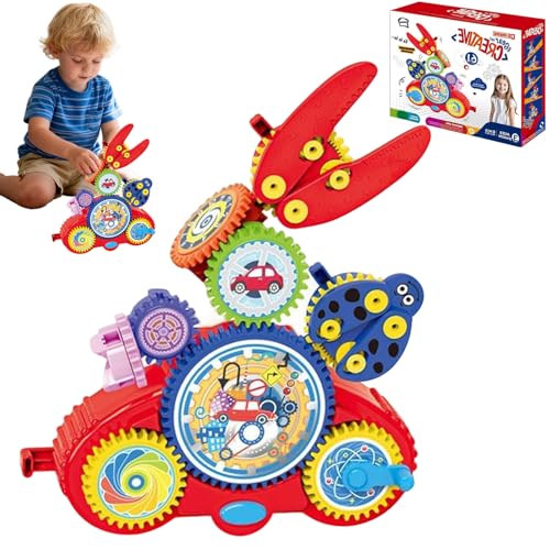 serifik Creative Learning Building Blocks,kreative Gears-bausteine für das Lernen,Kreatives Lernen Bausteine, Blöcke Bauspielzeug, Vorschule Lernen Sensorische Montessori Spielzeug-6-piece Set von Lyoveu