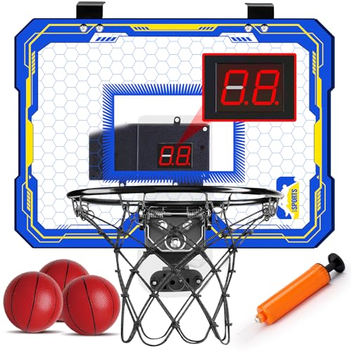 Mini Basketballkorb Indoor für Kinder Zimmer, Basketballkorb Wandmontage mit Elektronische Anzeigetafel und 3 Balls, Basketball Sport Spielzeug, Basketballkorb Geschenk Junge 6-8 8 9 10 11 12 Jahre Mini Basketballkorb Indoor für Kinder Zimmer, Basketballkorb Wandmontage mit Elektronische Anzeigetafel und 3 Balls, Basketball Sport Spielzeug, Basketballkorb Geschenk Junge 6-8 8 9 10 11 12 Jahre von Lypsochaat