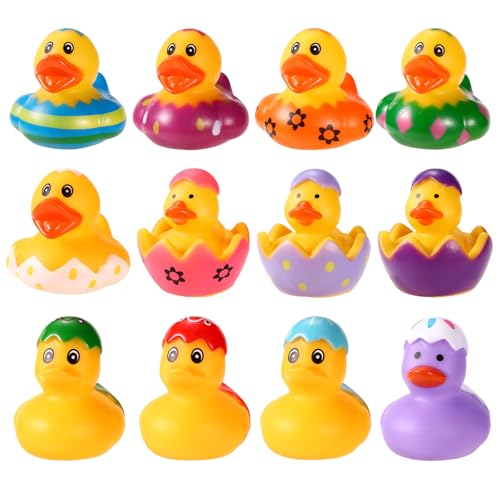 12stk Ente Oster mit Eierschale, 12 Stile Gummienten im Ei Verschiedene Mini Gummienten Eierbemalte Quietscheentchen Gummiente mit Ostermotiv als Baby-Badespielzeug Ostern Geschenk 12stk Ente Oster mit Eierschale, 12 Stile Gummienten im Ei Verschiedene Mini Gummienten Eierbemalte Quietscheentchen Gummiente mit Ostermotiv als Baby-Badespielzeug Ostern Geschenk von Lyreh