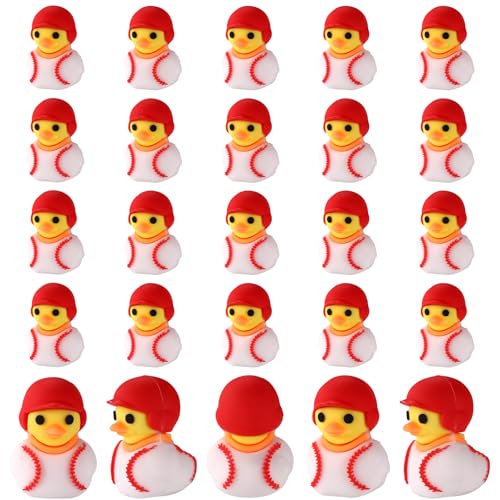Lyreh 25stk Mini-Baseball-Enten, PVC Lustige Miniatur-Baseball-Enten Kleines Süßes Badespielzeug Praktisches Dekorationszubehör für Sport-Mottopartys Geburtstage Badezimmer Büro Schreibtisch Lyreh 25stk Mini-Baseball-Enten, PVC Lustige Miniatur-Baseball-Enten Kleines Süßes Badespielzeug Praktisches Dekorationszubehör für Sport-Mottopartys Geburtstage Badezimmer Büro Schreibtisch von Lyreh