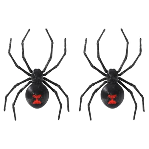 Lyreh 2stk 3D Spinnen Kühlschrankmagnete, Realistisch Spinnen Magnete Gruseliges Halloween-Dekor Lustiges Streich-Gadget für Kühlschranktür Garagentor Whiteboard Küche von Lyreh