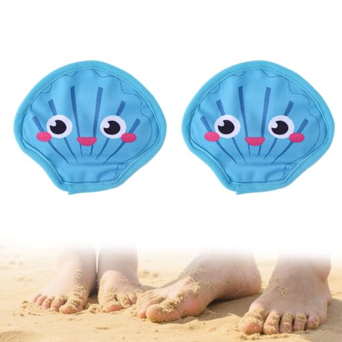 Lyreh 2stk Sandentferner für den Strand, Sandentfernungsbeutel in Muschelform Sandfilterbeutel Unverzichtbares Strandzubehör für Erwachsene Reisen Urlaub Sommer-Sandkastenaktivitäten(Blau) von Lyreh