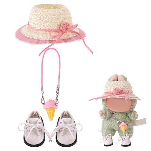 Lyreh 3stk Puppen Zubehör 17cm, Inklusive Strohhut mit Schleife Lederschuhen zum Schnüren Umhängetasche in Eiscremeform Niedlichen Mini-Outfits Keine Puppe Enthalten Lyreh 3stk Puppen Zubehör 17cm, Inklusive Strohhut mit Schleife Lederschuhen zum Schnüren Umhängetasche in Eiscremeform Niedlichen Mini-Outfits Keine Puppe Enthalten von Lyreh