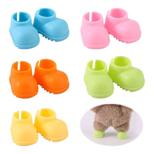 Lyreh 5 Paar Mini Puppenschuhe, Kunststoff Süße Mini-Schuhe Winziges Premium-Modepuppen-Outfit-Zubehör Ersatz Passend für 17cm Puppe (Nicht Im Lieferumfang Enthalten) von Lyreh