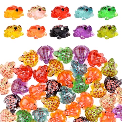 Lyreh 50stk Leuchtende Mini Harz Frösche, 10 Farben Leuchten im Dunkeln Kleine Frösche zum Verstecken Miniatur Kröten Tierfiguren für Landschaft Dekor Armaturenbrett Zubehör Puppenhaus Ornamente Lyreh 50stk Leuchtende Mini Harz Frösche, 10 Farben Leuchten im Dunkeln Kleine Frösche zum Verstecken Miniatur Kröten Tierfiguren für Landschaft Dekor Armaturenbrett Zubehör Puppenhaus Ornamente von Lyreh