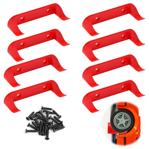Lyreh 8stk Rote Auto-Wandhalterungen, Vertikale Wandhalterung für Spielzeugautos mit Schraubenhalterung für Liebhaber von Bausteinmodellen Kompatibel mit Speed Champion Lyreh 8stk Rote Auto-Wandhalterungen, Vertikale Wandhalterung für Spielzeugautos mit Schraubenhalterung für Liebhaber von Bausteinmodellen Kompatibel mit Speed Champion von Lyreh