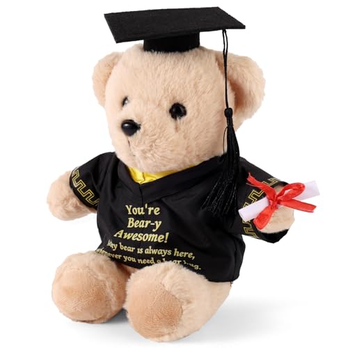 Lyreh Abschluss Teddybär, 22cm Weicher Süßer Teddybär Plüsch mit Mütze Talar und Urkunde für Kindergarten Grundschule Gymnasium Hochschule Abschluss Geschenk Lyreh Abschluss Teddybär, 22cm Weicher Süßer Teddybär Plüsch mit Mütze Talar und Urkunde für Kindergarten Grundschule Gymnasium Hochschule Abschluss Geschenk von Lyreh