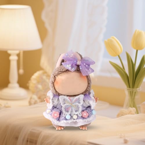 Lyreh Niedliche Puppenkleidung, Lustiges Schmetterlingsprinzessinnenkleid mit Schleifenhaarnadel Praktisches Zubehör zum Anziehen Puppe (Lila) von Lyreh