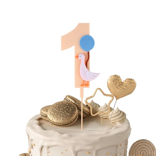 Lyreh One Goose Nummer 1 Tortenaufsatz, Blauer Junge zum Ersten Geburtstag Süße Foto-Requisite Dekoration für Geburtstagsparty Babyparty von Lyreh