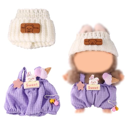 Lyreh Puppen Kleidungsset, Lustige Kleidung und Mütze Modische Overall-Outfits im Einzigartigen Stil Praktische Accessoires für die Puppenpräsentation Lyreh Puppen Kleidungsset, Lustige Kleidung und Mütze Modische Overall-Outfits im Einzigartigen Stil Praktische Accessoires für die Puppenpräsentation von Lyreh