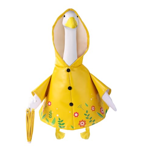 Lyreh Regenmantel Gans Outfit, 58,4 cm Veranda-Kleidung für Zement-Gans mit Regenschirm, Regenmantel, Kostüm, perfektes Oster-, Rasen-, Hof-, Garten, Terrasse, Outdoor-Kunstdekorationen Lyreh Regenmantel Gans Outfit, 58,4 cm Veranda-Kleidung für Zement-Gans mit Regenschirm, Regenmantel, Kostüm, perfektes Oster-, Rasen-, Hof-, Garten, Terrasse, Outdoor-Kunstdekorationen von Lyreh