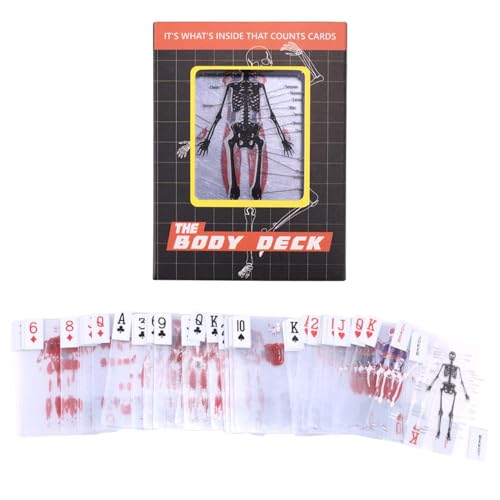 Lyreh The Body Deck Spielkarten, Standard-Index Kartenspiel Spielkarten Zur Menschlichen Anatomie 3D Bild Pädagogisch Wertvoll für Canasta Kartenspiele Kartensammler Anatomie Enthusiasten Geschenke Lyreh The Body Deck Spielkarten, Standard-Index Kartenspiel Spielkarten Zur Menschlichen Anatomie 3D Bild Pädagogisch Wertvoll für Canasta Kartenspiele Kartensammler Anatomie Enthusiasten Geschenke von Lyreh
