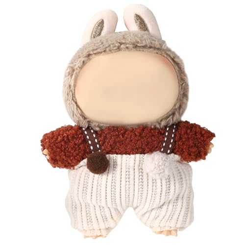 Plüsch-Puppenkleidungsset, Stylisches Braunes Oberteil und Overall mit Kleinen Fellknäueln Lustiges Puppenkleidungsset Geeignet zum Anziehen Plüsch-Puppenkleidungsset, Stylisches Braunes Oberteil und Overall mit Kleinen Fellknäueln Lustiges Puppenkleidungsset Geeignet zum Anziehen von Lyreh