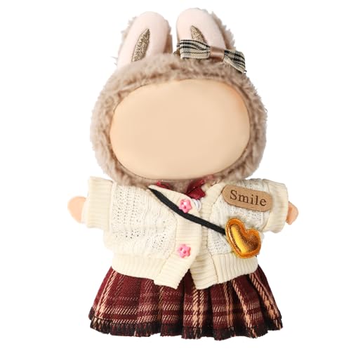 Puppenkleidung Set, Entzückender Stylischer JK-Anzug mit Handgefertigtem Häkelpullover Praktische Accessoires für die Puppenpräsentation von Lyreh