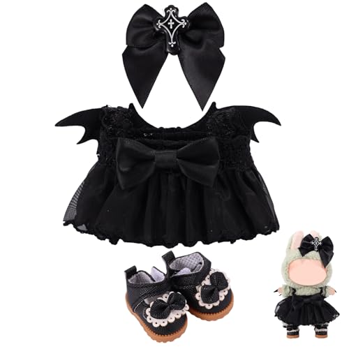Puppenkleidungs Set, Stylischer Kleid-Schleifen-Kopfschmuck mit 2 Entzückenden Schuhen Lustiges Puppen-Outfit-Set zum Schmücken und Präsentieren Puppenkleidungs Set, Stylischer Kleid-Schleifen-Kopfschmuck mit 2 Entzückenden Schuhen Lustiges Puppen-Outfit-Set zum Schmücken und Präsentieren von Lyreh