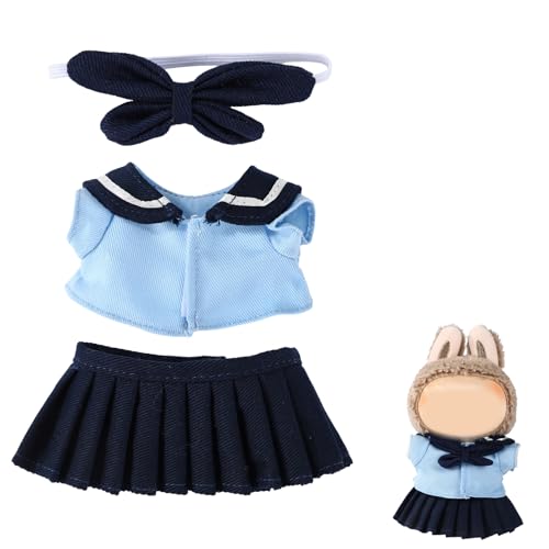 Puppenkleidungsset, Einschließlich Oberteil Fliege und Rock Süßes Spielzeug-Outfit Plüschkleidungszubehör für 17 cm Große Puppen Puppenkleidungsset, Einschließlich Oberteil Fliege und Rock Süßes Spielzeug-Outfit Plüschkleidungszubehör für 17 cm Große Puppen von Lyreh