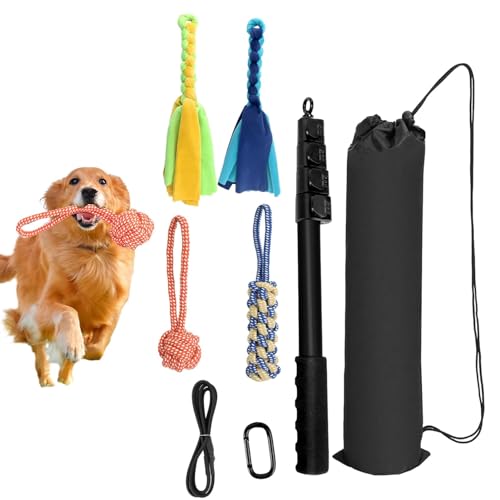Flirtstange für große Hunde – Interaktives Seilschießspielzeug | einziehbar für das Training, Flirt Stick für Hunde, ideal zur Förderung von Bewegung und aktivem Spielen, R Flirtstange für große Hunde – Interaktives Seilschießspielzeug | einziehbar für das Training, Flirt Stick für Hunde, ideal zur Förderung von Bewegung und aktivem Spielen, R von Lyricalist