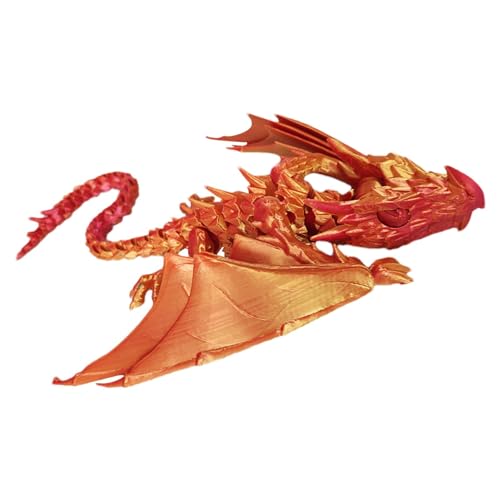 Lyricalist Geflügelter Drache, bedruckt, Kristalldrache mit Gelenken, Drache in Perlmutt-Regenbogenfarben, mythische Teile, ineinandergreifende Körpersegmente, zum Vernichten Lyricalist Geflügelter Drache, bedruckt, Kristalldrache mit Gelenken, Drache in Perlmutt-Regenbogenfarben, mythische Teile, ineinandergreifende Körpersegmente, zum Vernichten von Lyricalist