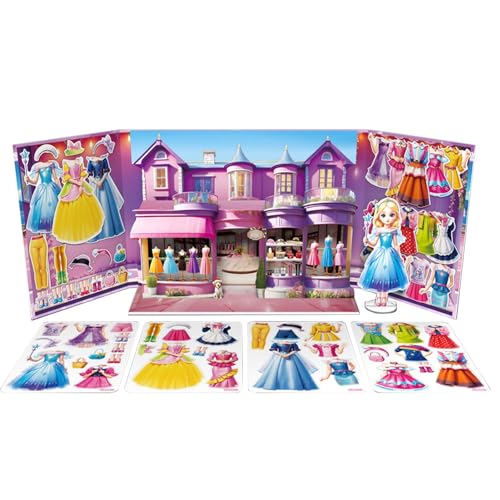 Magnetische Verkleidungssets, Puppen aus magnetischem Papier – magnetisches Spielzeug, um so zu tun, als würde man sich anziehen, lustiges Kostüm, Reisespielzeug, Stickerbuch Prinzessin für alle Magnetische Verkleidungssets, Puppen aus magnetischem Papier – magnetisches Spielzeug, um so zu tun, als würde man sich anziehen, lustiges Kostüm, Reisespielzeug, Stickerbuch Prinzessin für alle von Lyricalist
