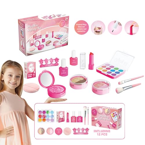 Make-up-Set für Mädchen – Kosmetik-Set, lustiges Make-up-Spielzeug | Kreatives Make-up-Set, perfekt für Rollenspiele, fantasievoller Spaß für kleine Mädchen, ideal für Po von Lyricalist