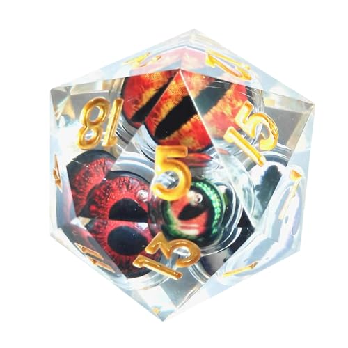 Rollenspiel-Würfel, polyedrische Würfel – schwimmende Augapfel-Würfel – polyedrische schwimmende Augapfel-Würfel, scharfe Kantenwürfel, Drachen-Augapfel-Würfel für Rollenspiele Rollenspiel-Würfel, polyedrische Würfel – schwimmende Augapfel-Würfel – polyedrische schwimmende Augapfel-Würfel, scharfe Kantenwürfel, Drachen-Augapfel-Würfel für Rollenspiele von Lyricalist