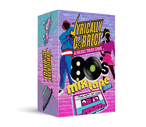 Lyrically Correct 80's Mixtape Hip Hop, R & B, Funk und Pop Music Trivia Kartenspiel, mehrere Generationenfamilien, Spieleabend für Erwachsene und lustige Trivia Lyrically Correct 80's Mixtape Hip Hop, R & B, Funk und Pop Music Trivia Kartenspiel, mehrere Generationenfamilien, Spieleabend für Erwachsene und lustige Trivia von Lyrically Correct