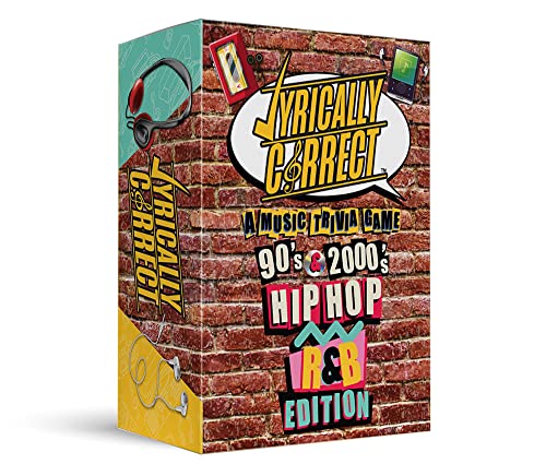 Lyrically Correct 90er und 2000er Jahre Hip Hop und R & B Music Trivia Kartenspiel, Mehrgenerationen-Familientreffen, Spielabend für Erwachsene und lustige Quizzen Lyrically Correct 90er und 2000er Jahre Hip Hop und R & B Music Trivia Kartenspiel, Mehrgenerationen-Familientreffen, Spielabend für Erwachsene und lustige Quizzen von Lyrically Correct