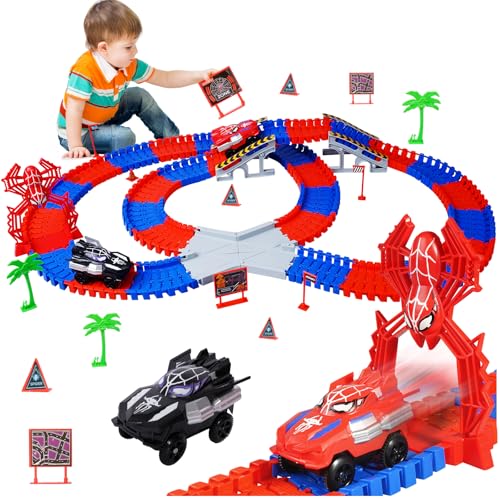 Spinnenspielzeug Bausatz für Rennstrecken, 2 Spinnen-Autos, 1 Spinnen-Bogenständer, STEM-Bauspielzeug für Jungen und Mädchen von 3 4 5 6 7 8 Jahren, Geburtstags Kinder Spinnenspielzeug Bausatz für Rennstrecken, 2 Spinnen-Autos, 1 Spinnen-Bogenständer, STEM-Bauspielzeug für Jungen und Mädchen von 3 4 5 6 7 8 Jahren, Geburtstags Kinder von Lyuet