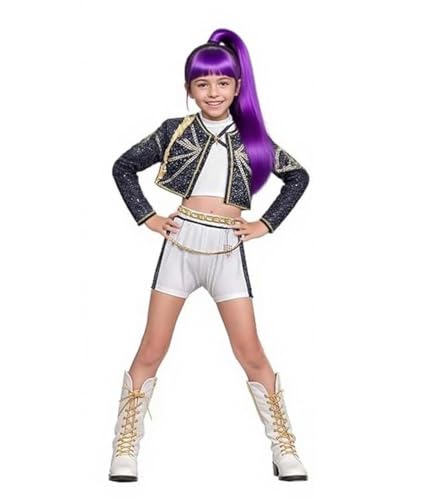 Lyxaof Kinder Kpop Dämon Hunters Anime Kostüm Mädchen Ausgefallene Charakter Dress Up Outfit Halloween Karneval Party Cosplay Komplettset Lyxaof Kinder Kpop Dämon Hunters Anime Kostüm Mädchen Ausgefallene Charakter Dress Up Outfit Halloween Karneval Party Cosplay Komplettset von Lyxaof