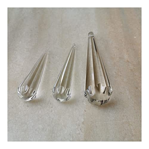 LyzqxHL Kristalle for Kronleuchter, Klar Kronleuchter Kristall Prisma Anhänger 2 Teile/los 8 Facettiert mit 1 Löcher Prismen Anhänger(100mm,with Hook) von LyzqxHL