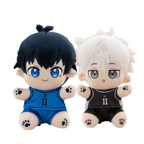 2PCS Blue Lock Soft Figur, Anime Isagi Yoichi Niedlich Baumwoll Kissen, Seishiro Nagi Throw Hug Pillow Herausnehmbares Kleidungsstück, Home Desktop Dekoration Sammlerstücke 22cm 2PCS Blue Lock Soft Figur, Anime Isagi Yoichi Niedlich Baumwoll Kissen, Seishiro Nagi Throw Hug Pillow Herausnehmbares Kleidungsstück, Home Desktop Dekoration Sammlerstücke 22cm von Lzrong