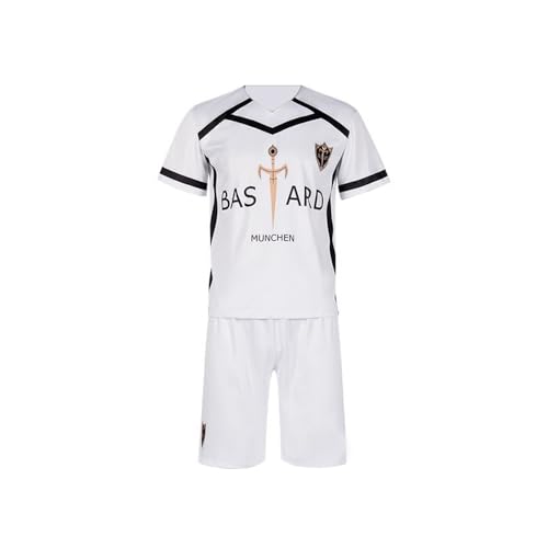 Alexis Ness Cosplay Kostüm Rin Itoshi Cosplay Outfit Isagi Yoichi Cosplay Kostüm Trainingsanzug Fußball Sportbekleidung T-Shirt Shorts Set Trikots Activewear Sweatsuit Anime Halloween Karneval Party von Lzrong