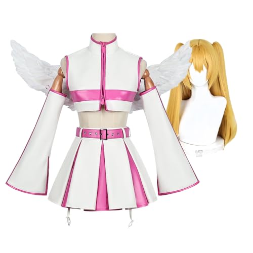 Liliel/Amano Ririsa Cosplay Kostüm Miriella/Mikari Tachibana Cosplay Outfit, Anime Cosplay Kleidung Mädchen Frauen Kleid Uniform Rock Leder Faltenrock Halloween Party Karneval Dress Up Anzug von Lzrong