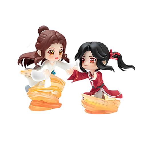Lzrong 2Pcs/Set Tian Guan Ci Fu Merch Heaven Official's Blessing Figur Xie Lian/Hua Cheng Q Version Puppe Schreibtisch Ornamente Kollektion Geschenke von Lzrong