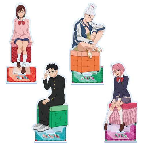Lzrong 4PCS/Set DAN DA DAN Figur Ayase Momo Figur Acryl Okarun Acryl Ständer Statue, Anime Figuren Shiratori Aira Acryl Aufsteller Ayase Acryl Stehmodell Skulptur Desktop Dekoration Ornament 15CM von Lzrong