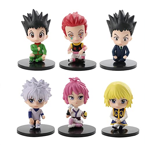 Lzrong 6PCS Anime Hisoka Actionfigur Statue, 8cm Chrollo Lucilfer Killua ZAOLDYECK Beweglich Köpfe Wechselbares Zubehör Stehend Pose Modell, Desktop Dekoration Ornamente Sammlerstücke Fans Lzrong 6PCS Anime Hisoka Actionfigur Statue, 8cm Chrollo Lucilfer Killua ZAOLDYECK Beweglich Köpfe Wechselbares Zubehör Stehend Pose Modell, Desktop Dekoration Ornamente Sammlerstücke Fans von Lzrong