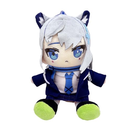 Lzrong Anime Blue Archive Soft Figur, Takanashi Hoshino Niedlich Throw Hug Pillow, Sunaōkami Shiroko Kissen, Sofa Home Auto Desktop Dekoration Ornamente Sammlerstück 21cm von Lzrong