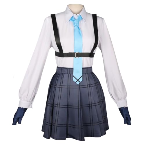 Lzrong Anime Blue Archive Takanashi Hoshino Cosplay Kostüm Set-Uniform Outfit Volle Midi Rock Damen Halloween Party Kostüm Komplette Geschenke für Anime Fans von Lzrong